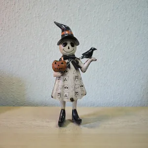 Iron Witch With Pumpkin 11.5x4.25x22in 2