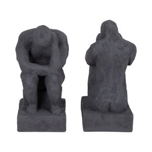 WILSONWORTH SET OF 2 BLACK BOOKENDS 7 (IN) 6