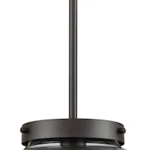 Beckett 12'' Wide 1-Light Mini Pendant - Oil Rubbed Bronze with Clear Glass 3