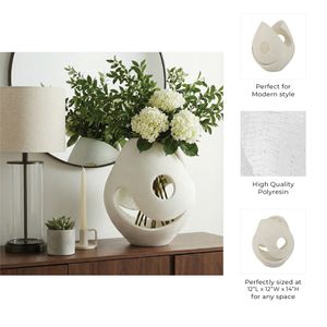 GIBSONCLIFF WHITE VASE 14 (IN) 10