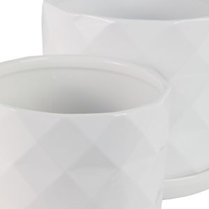 HEWITTROSE SET OF 2 WHITE PLANTER 11 (IN) 6