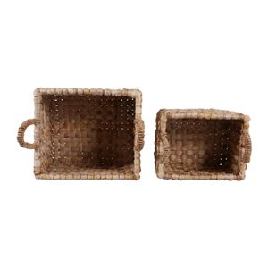 BENNETTON SET OF 2 BROWN STORAGE 17 (IN) 9