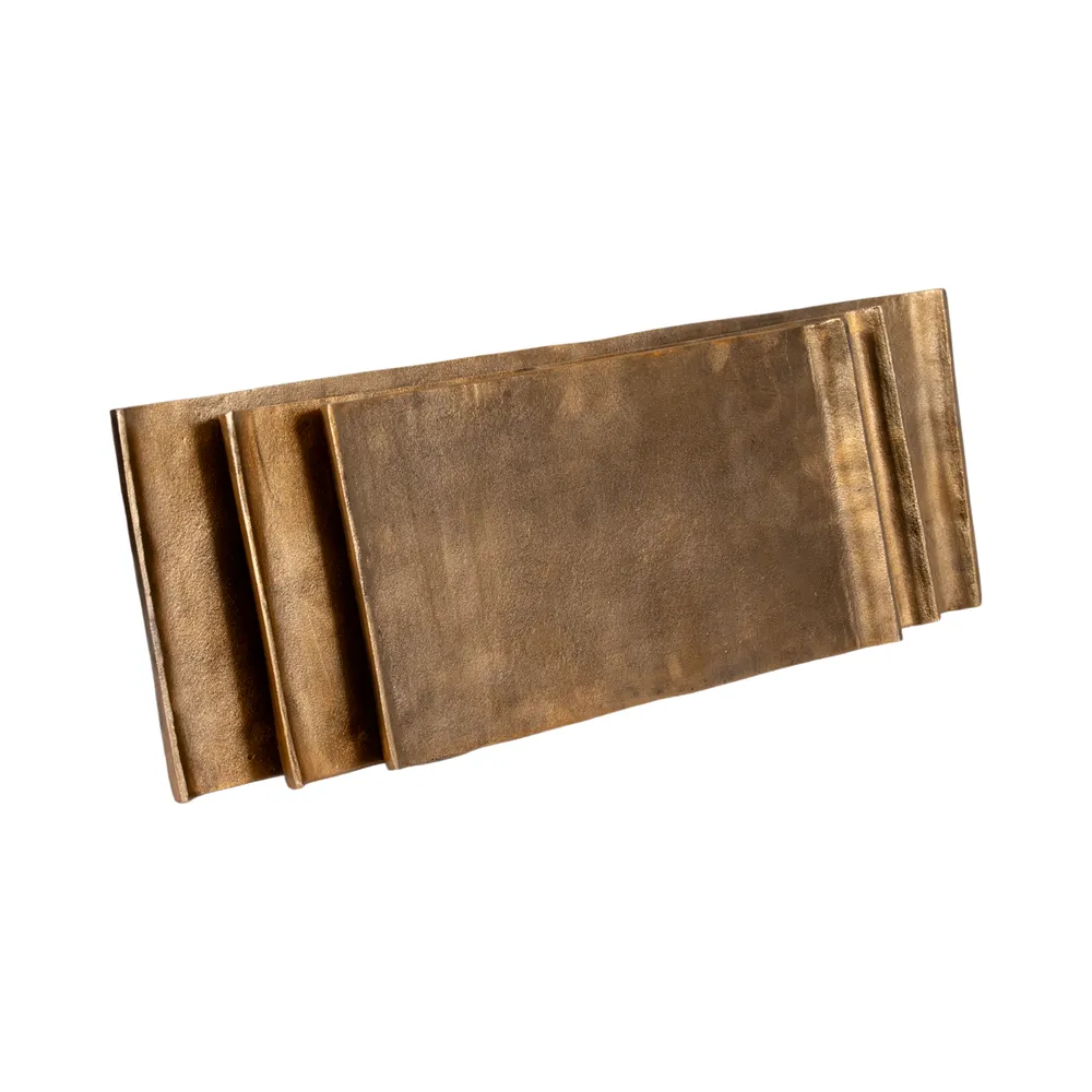 NELSONBURN SET OF 3 GOLD TRAY 1 (IN)