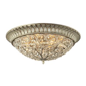 Andalusia 24'' Wide 8-Light Flush Mount - Aged Silver 1