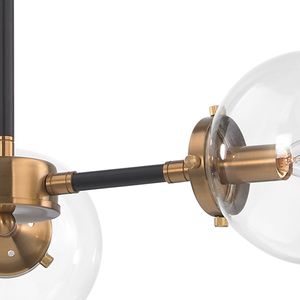 Boudreaux 26'' Wide 3-Light Chandelier - Matte Black with Antique Gold 5