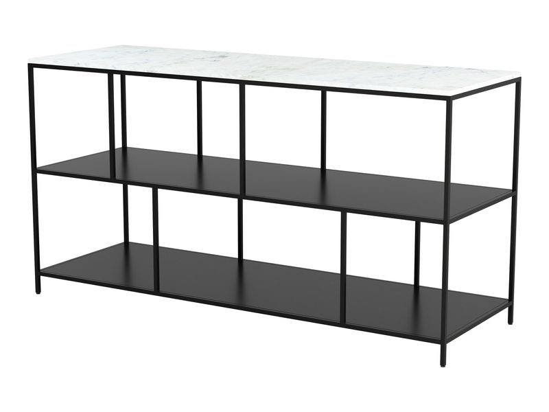 Singularity Console Table White & Black 5