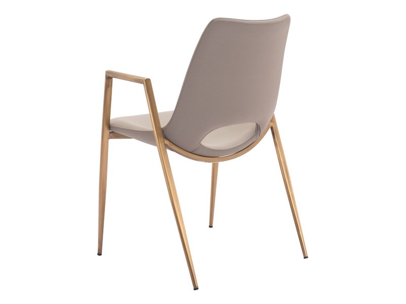 Desi Dining Chair Beige & Gold 6