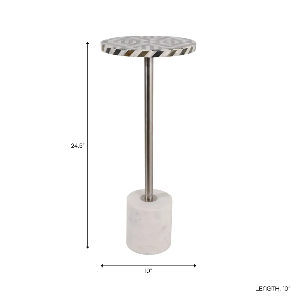 HEMMINGWELL WHITE TABLE 25 (IN)
