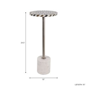 HEMMINGWELL WHITE TABLE 25 (IN) 9