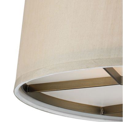Baxter 16'' Wide 3-Light Semi Flush Mount - Brushed Antique Brass