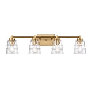 Pulsate 30.25'' Wide 4-Light Vanity Light - Satin Brass 1