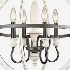 Brownell 20'' Wide 4-Light Chandelier - Anvil Iron 4
