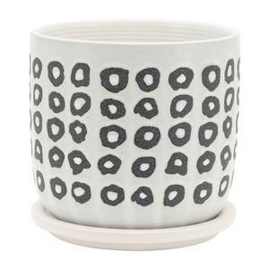 ELDONLAKE SET OF 2 BLACK PLANTER 6 (IN) 6