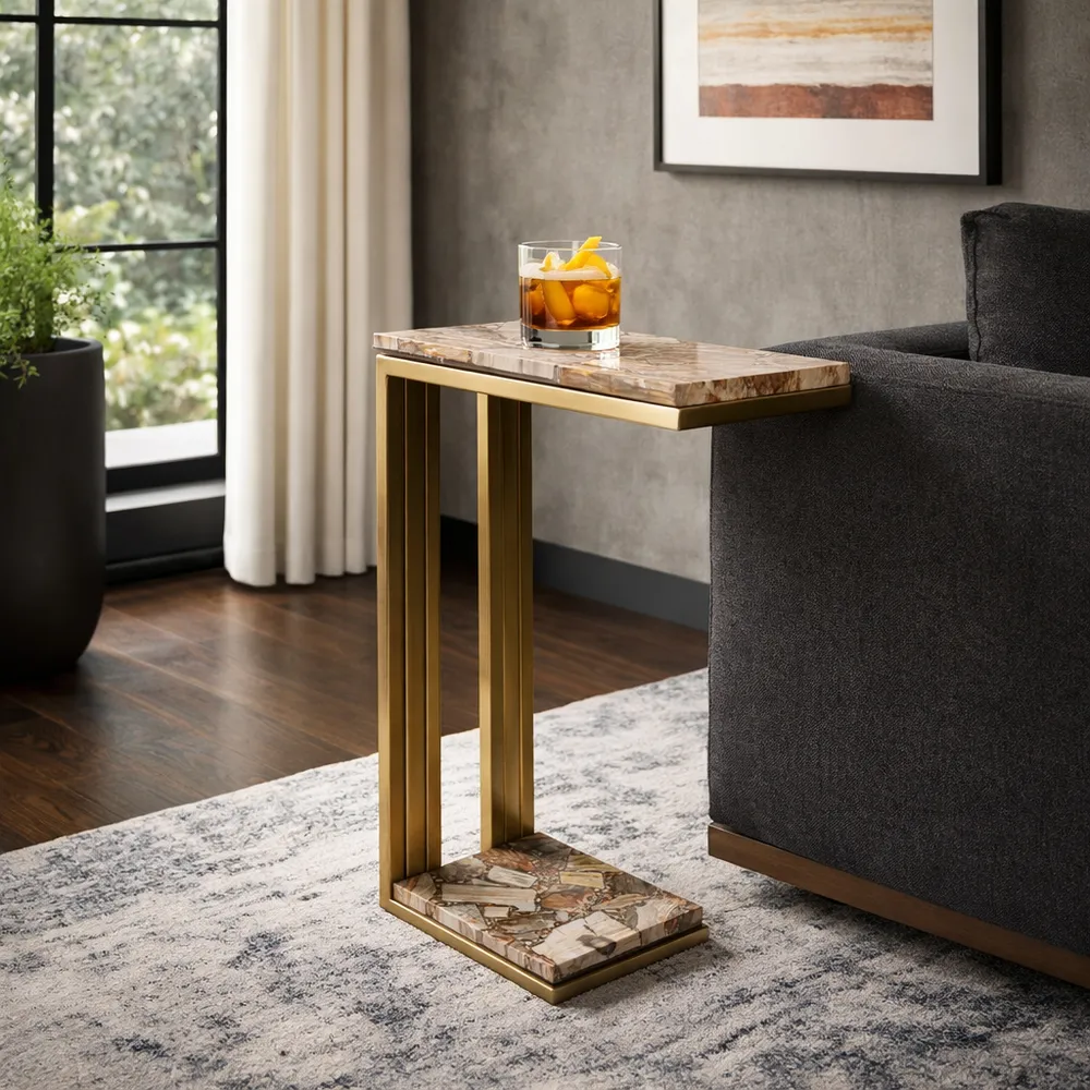 ALDENPORT GOLD TABLE 24 (IN)