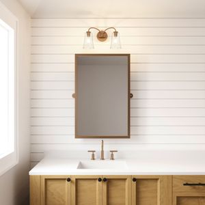 Emily 17'' Wide 2-Light Vanity Light - Brushed Gold 8