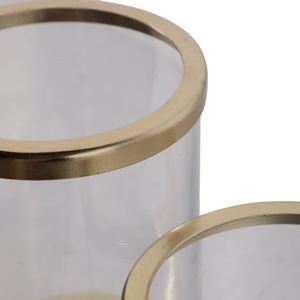 AIDENHAM SET OF 2 GOLD CANDLE HOLDER 13 (IN) 7