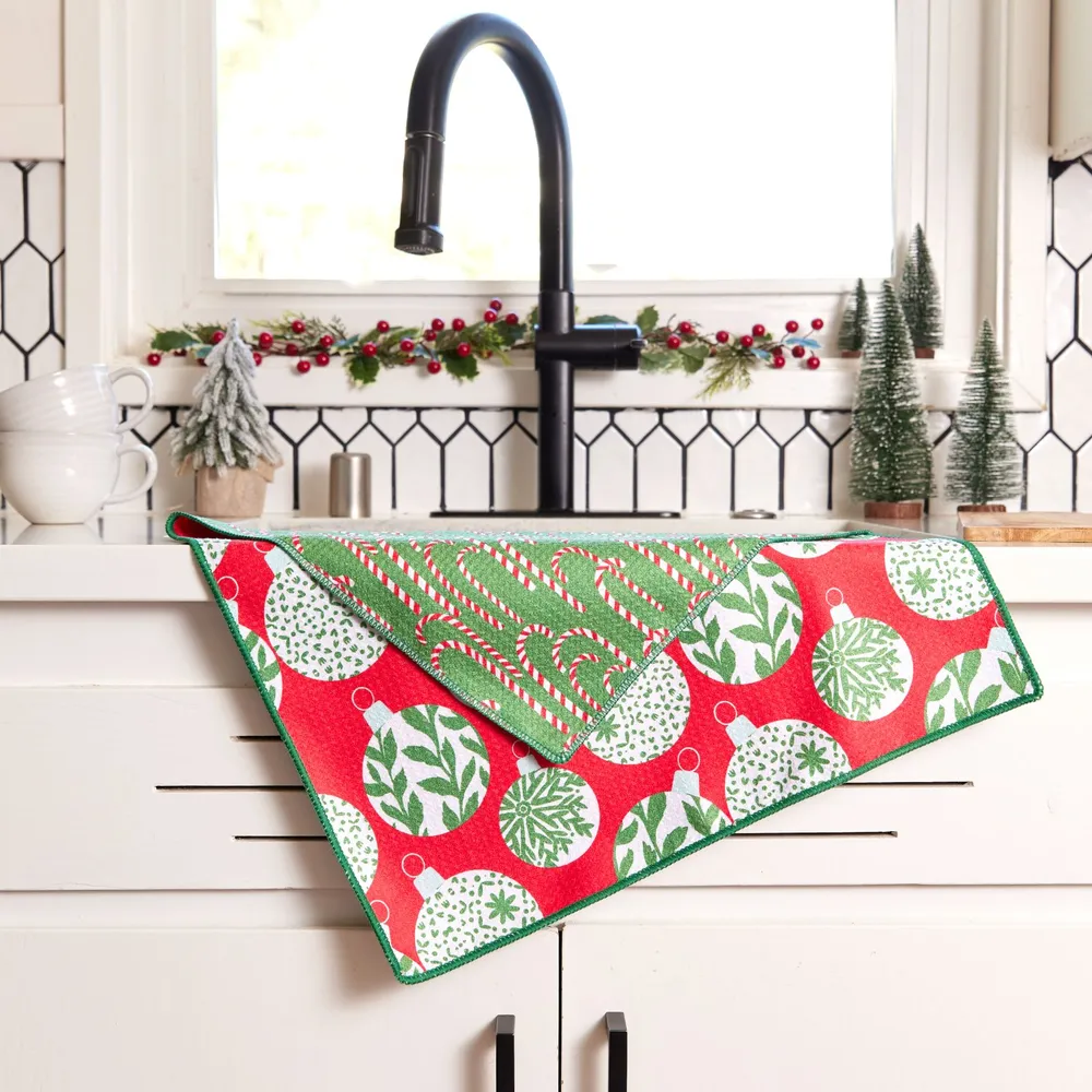 Scandi Ornaments Eco Kitchen Tea Towel