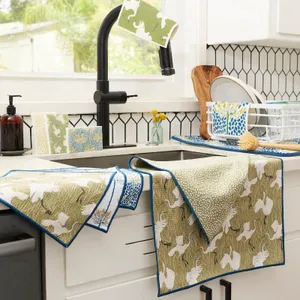 Egret & Reed blu Eco Kitchen Tea Towel 5