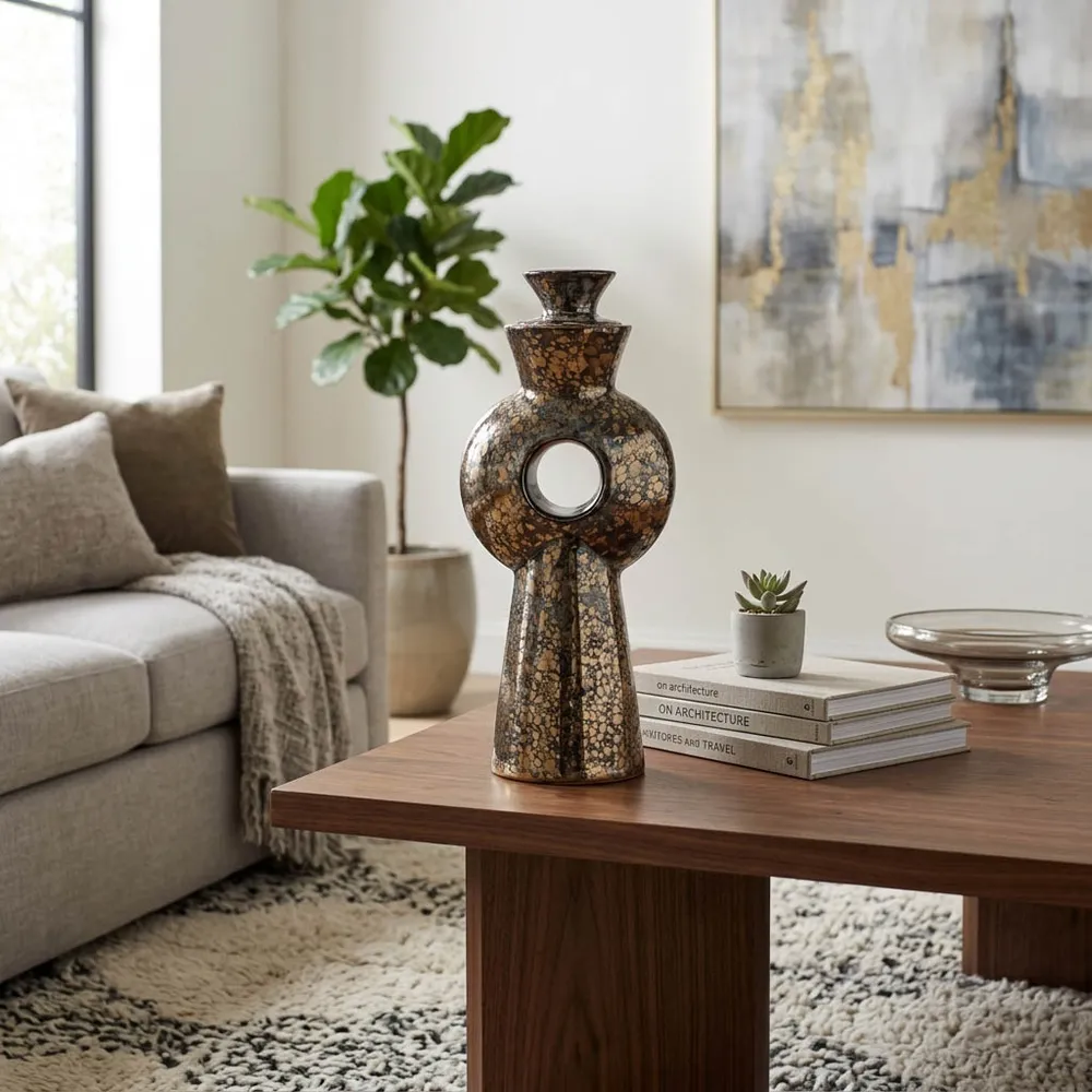 BARTONFIELD BROWN VASE 12 (IN)
