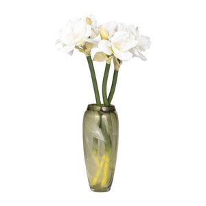 SOLCREST GREEN GLASS VASE 14 (IN) 4
