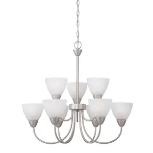 Tia 25.98'' Wide 9-Light Chandelier - Matte Nickel 1
