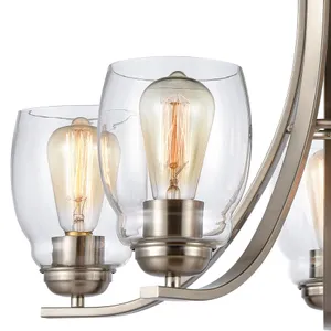 Calistoga 25'' Wide 5-Light Chandelier - Brushed Nickel 2