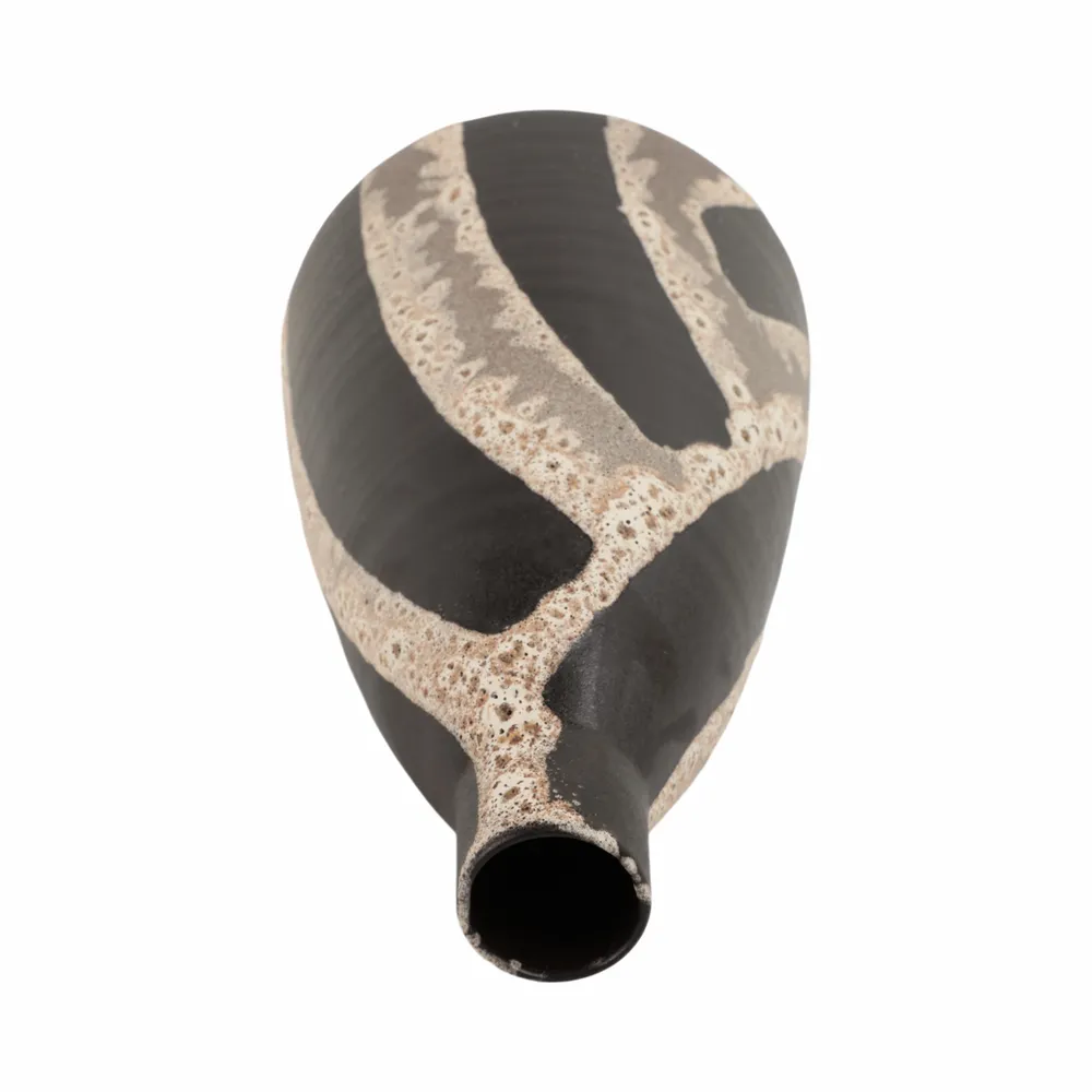 ELM BLACK VASE 16 (IN)