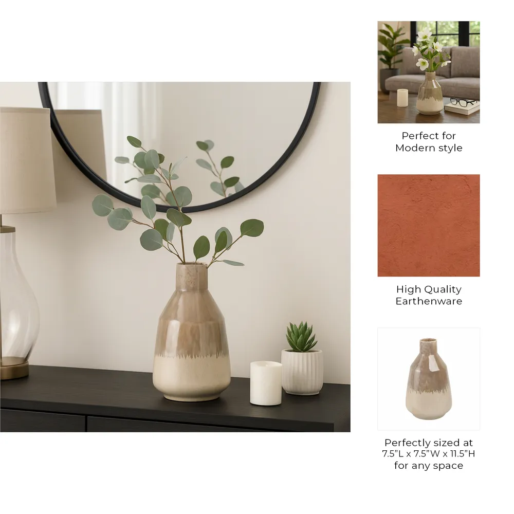 SAGEWELL BROWN VASE 12 (IN)