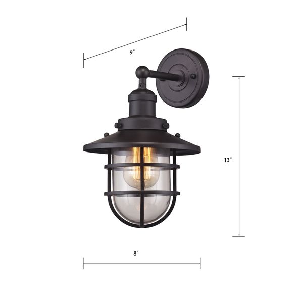Seaport 13'' High 1-Light Sconce - Oil Rubbed Bronze