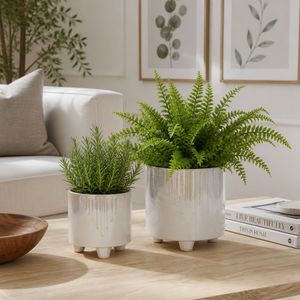 BISHOPTON SET OF 2 IVORY PLANTER 8 (IN) 11