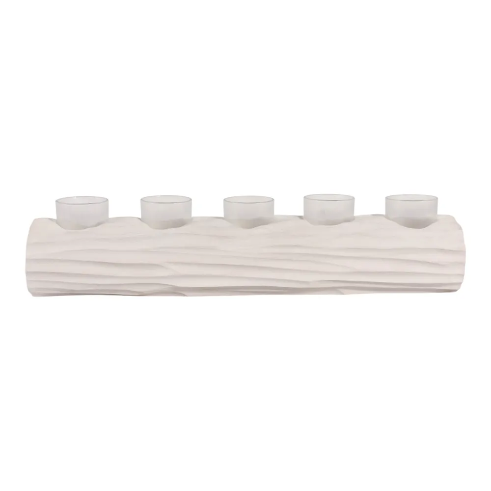 LUKEHAVEN WHITE TEALIGHT HOLDER 5 (IN)