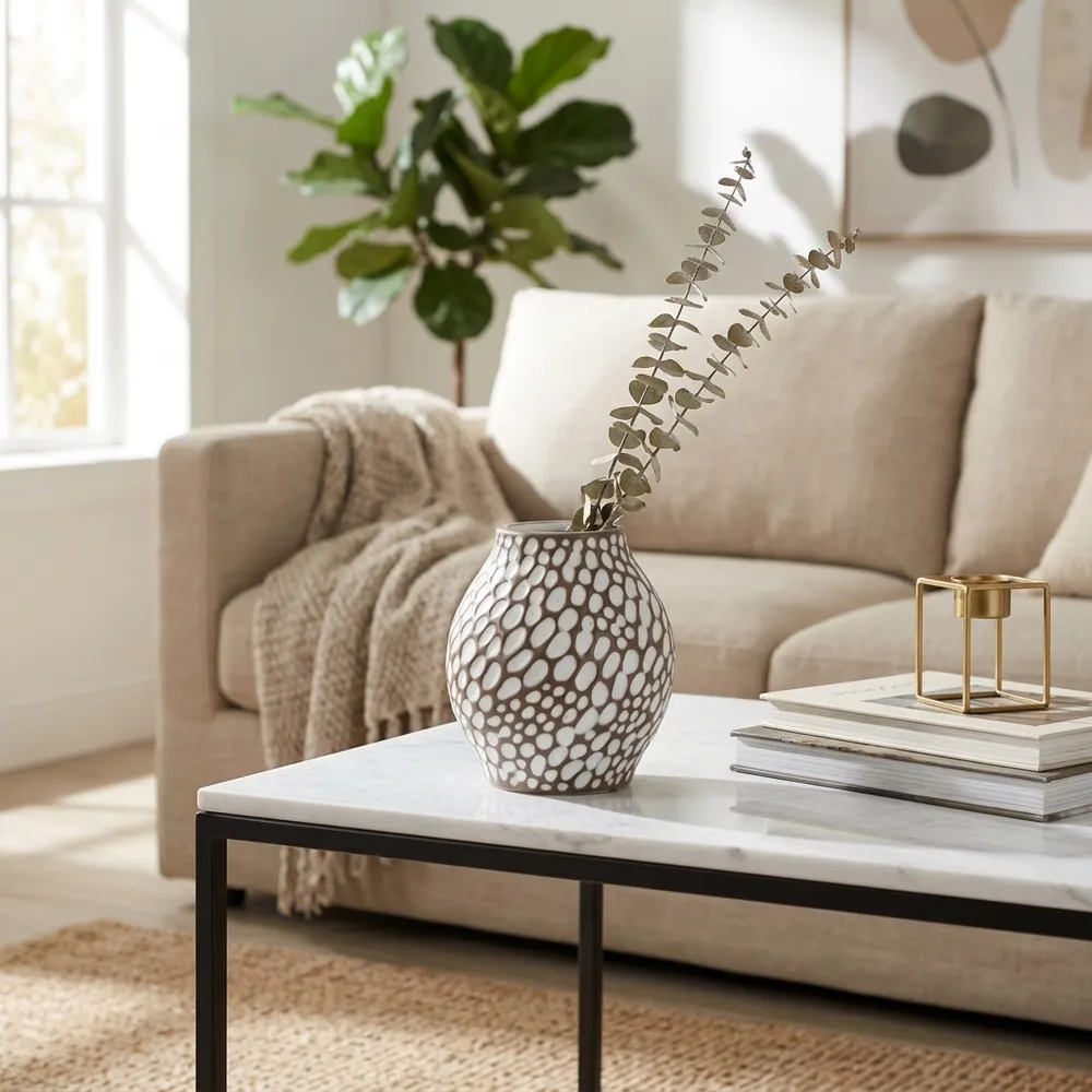 HARPERMILL BROWN VASE 6 (IN)