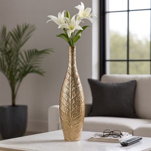 LEOSIDE GOLD VASE 28 (IN) 11