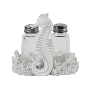 WHITE SEAHORSE SALT AND PEPPER SHAKER 1