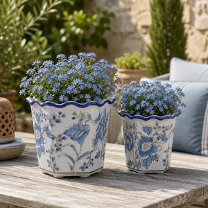 ENOCHFIELD SET OF 2 BLUE PLANTER 7 (IN) 10