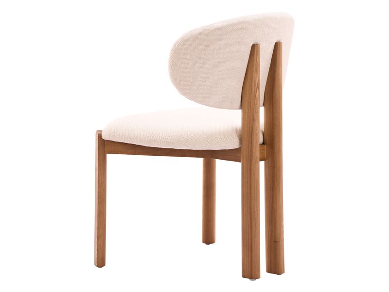 Rosetta Dining Chair Beige & Walnut 6