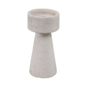 CARLIN WHITE CANDLE HOLDER 8 (IN) 1