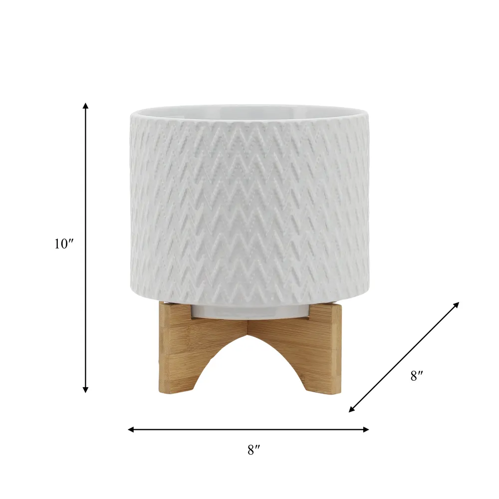 DOYLETON WHITE PLANTER 10 (IN)