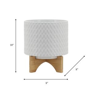 DOYLETON WHITE PLANTER 10 (IN) 9