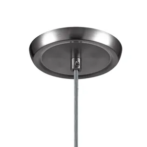 Lungo 3'' Wide 1-Light Mini Pendant - Satin Nickel with Snow White Glass 3