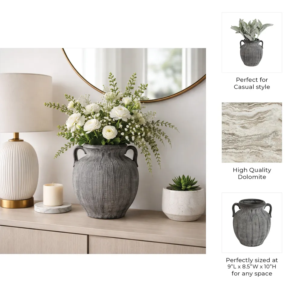 ALTONMILL BLACK VASE 10 (IN)