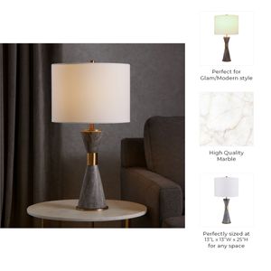 SAMSONGROVE GRAY LAMP 25 (IN) 8