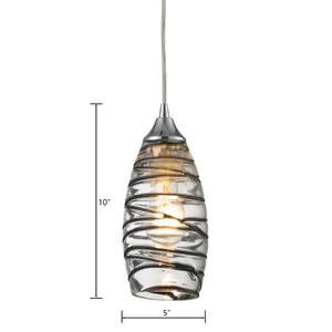 Twister 5'' Wide 1-Light Mini Pendant - Polished Chrome 2
