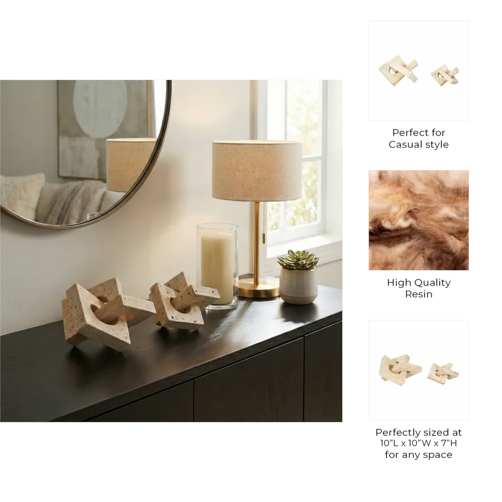 REXHAM SET OF 2 IVORY DECOR 7 (IN)
