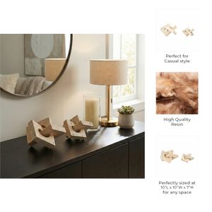 REXHAM SET OF 2 IVORY DECOR 7 (IN) 10