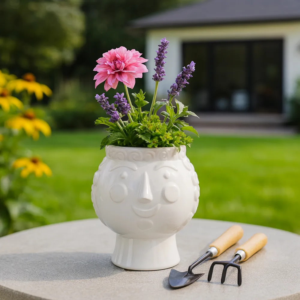 BRADYPARK WHITE PLANTER 7 (IN)
