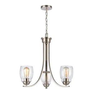 Calistoga 23'' Wide 3-Light Chandelier - Brushed Nickel 1