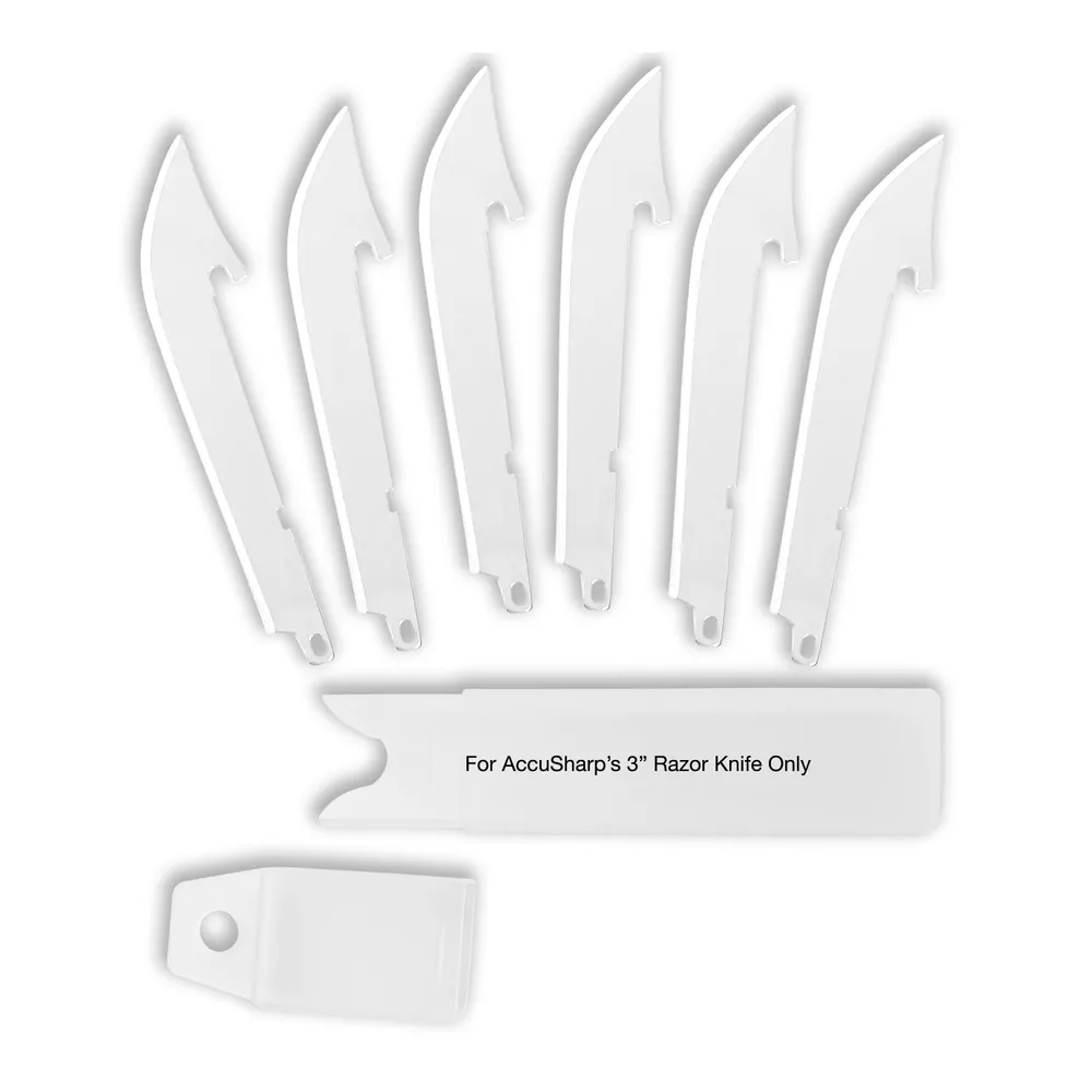 AccuSharp 3" Razor Knife - 6 pc Replacement Blades