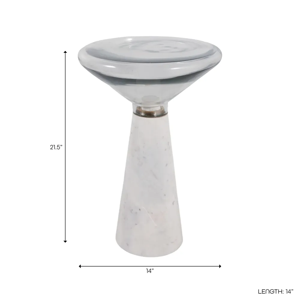 AVARIDGE WHITE TABLE 22 (IN)