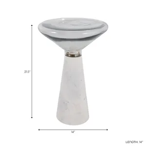 AVARIDGE WHITE TABLE 22 (IN) 9